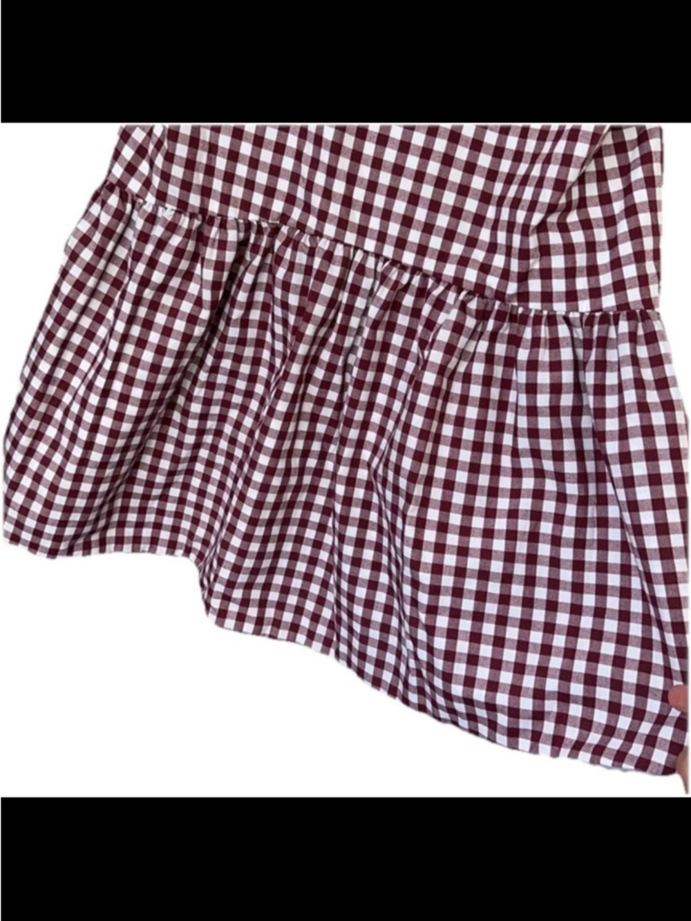 Peixoto Addison Gingham Mini Dress Merlot Size Large Drop Waist NWT - Picture 8 of 8